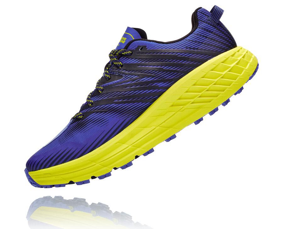 Hoka One One Trainers Mens Blue/Green - Speedgoat 4 - 41293WKTH